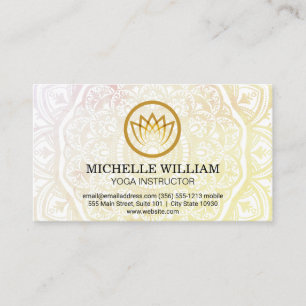 Mandala Pattern Yoga Flower Logo Visitekaartje