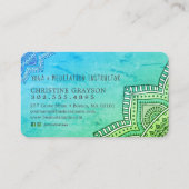 Mandala Pattern Yoga Meditation Visitekaartje (Achterkant)