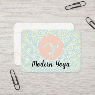 Mandala Pattern Yoga Pose Logo Visitekaartje