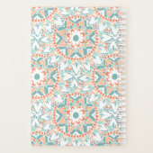 Mandala Peach Blauwgroen gepersonaliseerd Planner (Achterkant)
