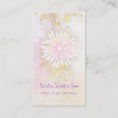 *~* Mandala Peach Dahlia Pastel Lavender AP2 Visitekaartje (Voorkant)
