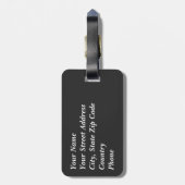 Mandala Peacock Boho Inspirations Monogram Bagagelabel (Achterkant verticaal)