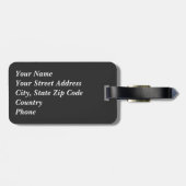 Mandala Peacock Boho Inspirations Monogram Bagagelabel (Achterkant horizontaal)