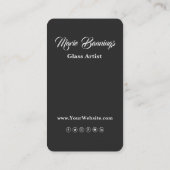 Mandala Peacock Boho Inspirations Visitekaartje (Achterkant)