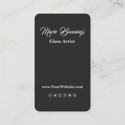 Mandala Peacock Boho Inspirations Visitekaartje (Achterkant)