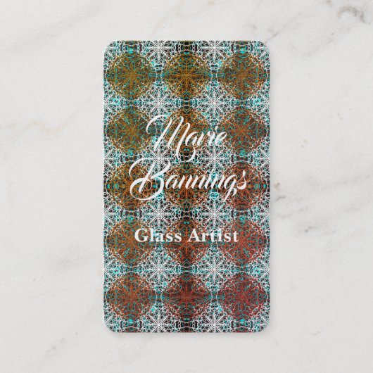 Mandala Peacock Boho Inspirations Visitekaartje (Voorkant)