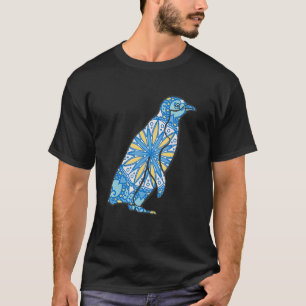 Mandala Penguin Geometrisch Patroon Mandala Dier T-shirt