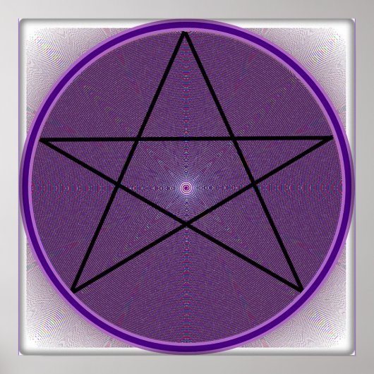 Mandala Pentagram Poster (Voorkant)