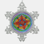 Mandala Pewter Sneeuwvlok Decoratie (Voorkant)