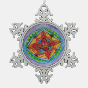 Mandala Pewter Sneeuwvlok Decoratie