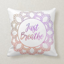 Mandala Pillow "Just Breathe"