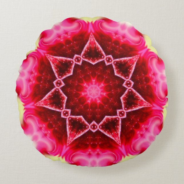 Mandala Pillow Rond Kussen (Voorkant)