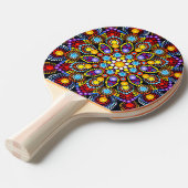 Mandala Ping Pong Bat Tafeltennisbatje (Voorkant Gekanteld)