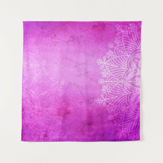 Mandala pink design meditation zen wandkleed (Voorkant)