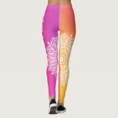 Mandala Pink en Yellow YOGA Leggings (Achterkant)
