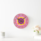 Mandala Pink, Purple Wall Clock Ronde Klok (Huis)
