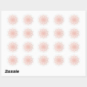 Mandala Pink Rose Gold Blush Ronde Sticker (Vel)