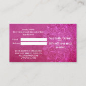 Mandala Pink Yoga Meditation Refer een vriend Aanbevelingskaartje (Achterkant)