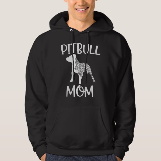 Mandala Pitbull Moeder Vrouwen Pit Bull Dog Ingepa Hoodie (Voorkant)