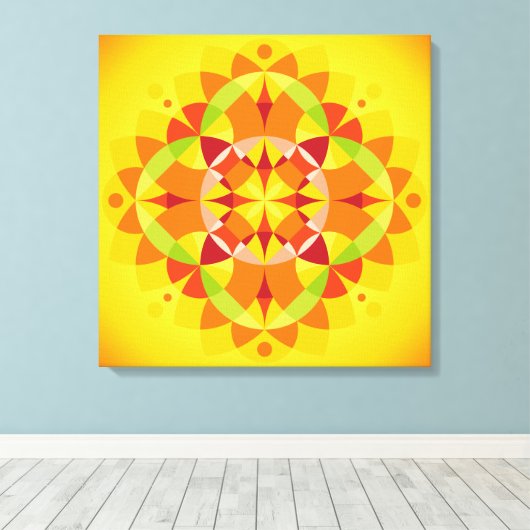 Mandala Prana Canvas Afdruk (Insitu (Houten vloer))