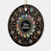 Mandala, prettige kerst keramisch ornament (Links)