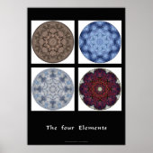 Mandala print - "De vier elementen" (Voorkant)