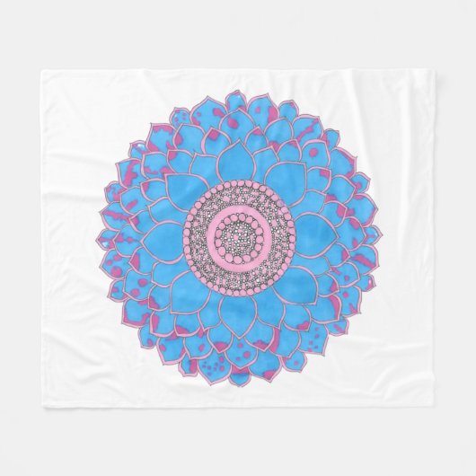 Mandala Print Fleece Deken (Voorkant (Horizontaal))