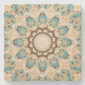 Mandala Print Stone Onderzetter (Voorkant)