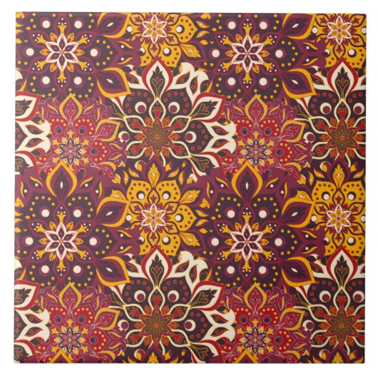 Mandala Print Tegel Tegeltje (Voorkant)