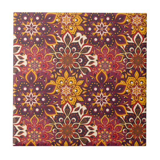 Mandala Print Tegel Tegeltje (Voorkant)