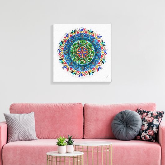 Mandala Prisma Canvas Afdruk (Insitu (Woonkamer))