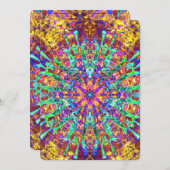 Mandala Psychedelic Trippy Hippie Color Splash Kaart (Voorkant / Achterkant)