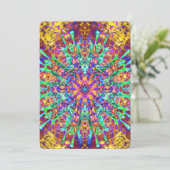 Mandala Psychedelic Trippy Hippie Color Splash Kaart (Staand voorkant)