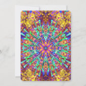 Mandala Psychedelic Trippy Hippie Color Splash Kaart (Achterkant)