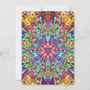 Mandala Psychedelic Trippy Hippie Color Splash Kaart