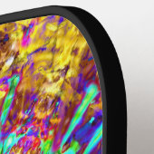 Mandala Psychedelic Trippy Hippie Color Splash Pickleball Paddle (Links Detail)