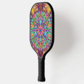 Mandala Psychedelic Trippy Hippie Color Splash Pickleball Paddle (Links)