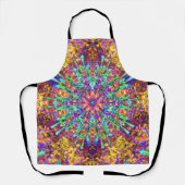 Mandala Psychedelic Trippy Hippie Color Splash Schort (Voorkant)