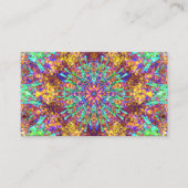 Mandala Psychedelic Trippy Hippie Color Splash Visitekaartje (Voorkant)