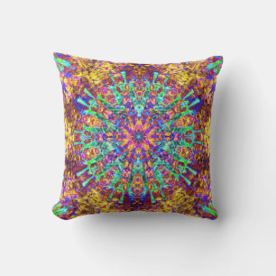 Mandala Psychedelische Trippy Hippie Kleurensplash Kussen