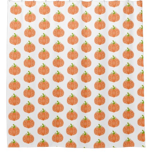 Mandala Pumpkin Douchegordijn (Voorkant)