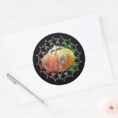 Mandala Pumpkin Waterverf Damask Herfst Season Ronde Sticker (Envelop)