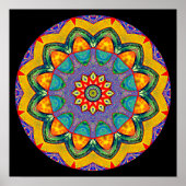 "Mandala Quilt" Crystal Mandala Poster (Voorkant)
