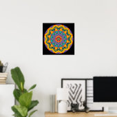 "Mandala Quilt" Crystal Mandala Poster (Thuiskantoor)