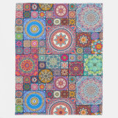 Mandala Quilt Pattern Fleece Deken (Voorkant)