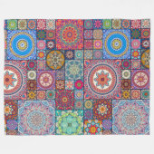 Mandala Quilt Pattern Fleece Deken (Voorkant (Horizontaal))