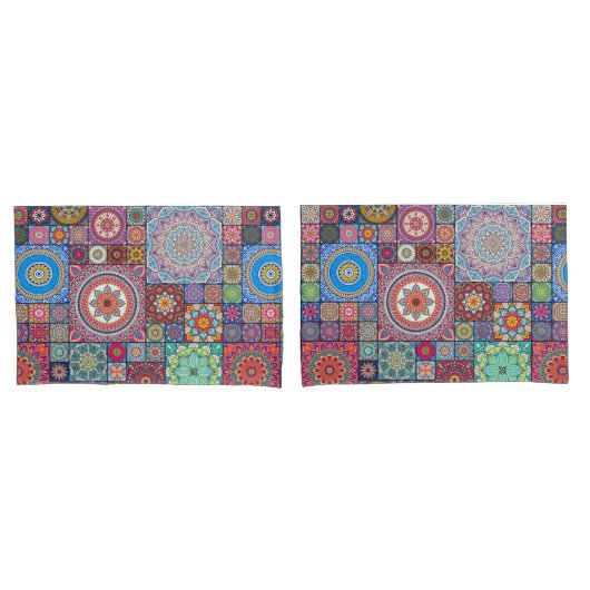 Mandala Quilt Pattern Kussensloop (Voorkant-Set)
