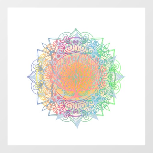 Mandala Raamsticker (Vel)