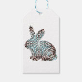 Mandala Rabbit Chocolate and Blues Custom Gift Lab Cadeaulabel (Voorkant)