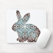 Mandala Rabbit Chocolate and Blues Muismat (Met muis)
